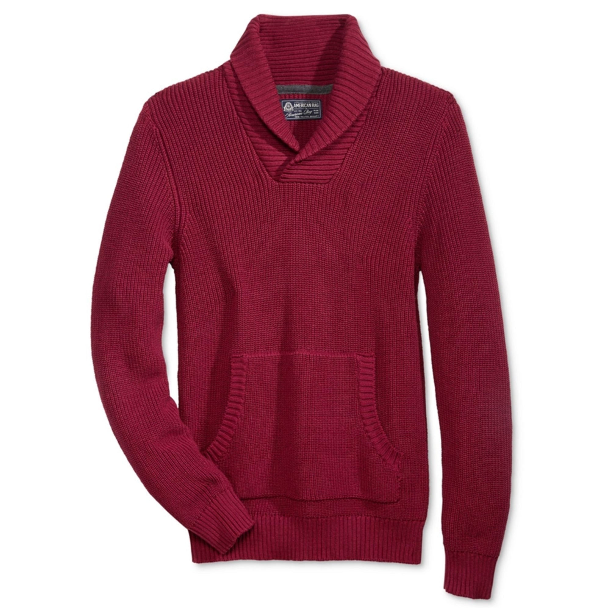 American Rag Men's Ribbed Knit Shawl Collar Pullover Sweater – Size L