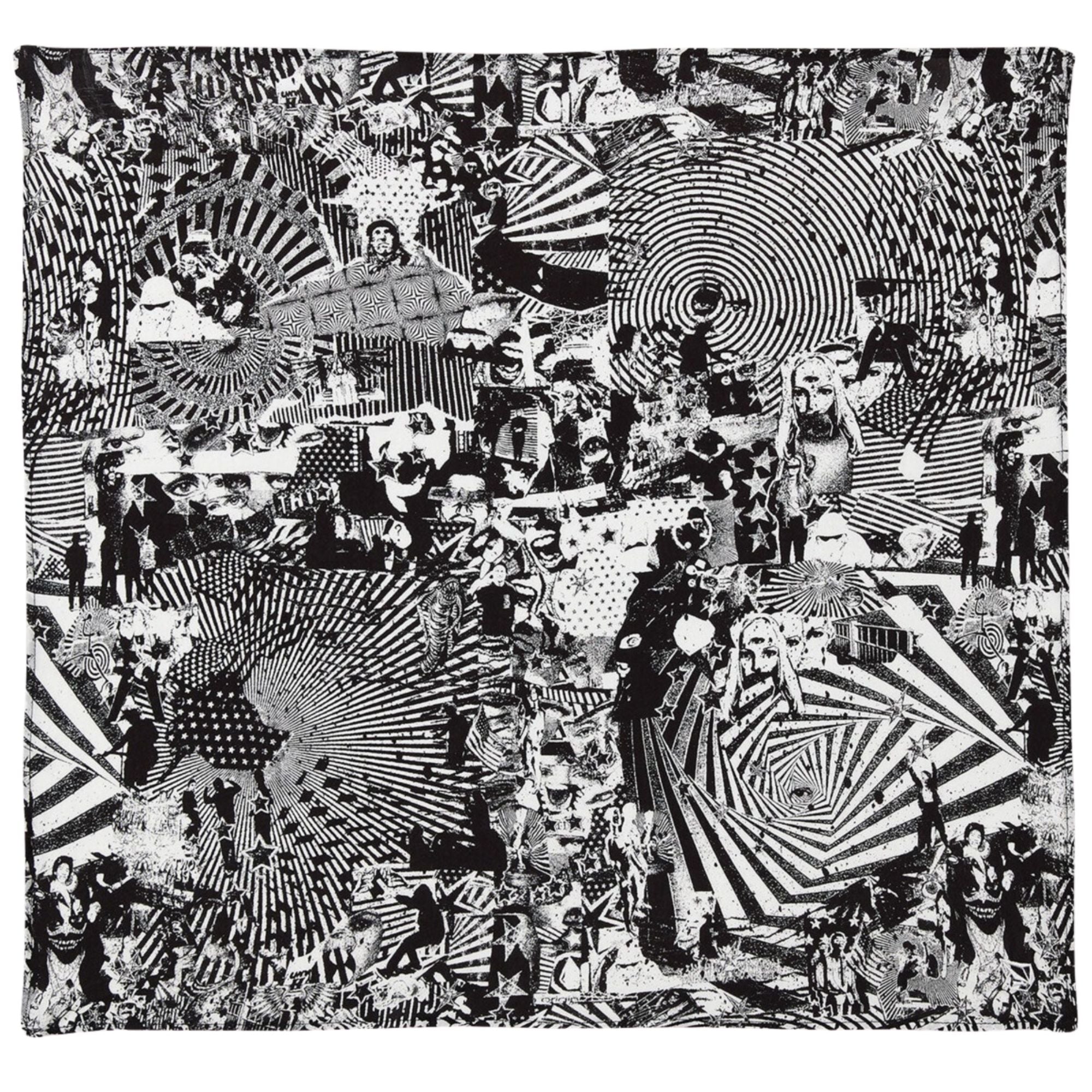 Volcom Men's Usst Collage Print Bandana Black White One Size