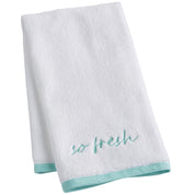 Charter Club So Fresh Hand Towel – C Oasis White, seafoam