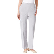 Alfred Dunner Northern Lights Faux-Suede Straight-Leg Pants – Silver, Size 14