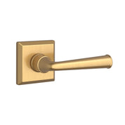 Baldwin PS.FED.TSR Federal Passage Leverset with Traditional Square Rose - Satin Brass
