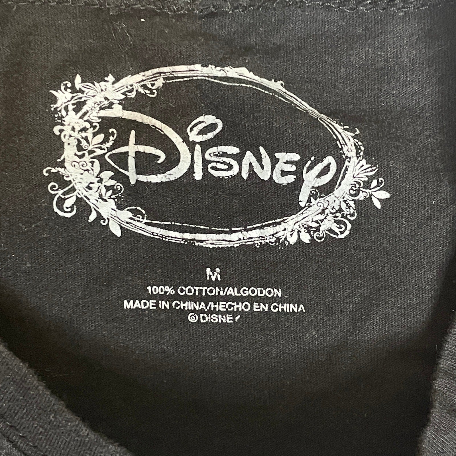 Vintage Disney Women's Mickey & Minnie Mouse Love T-Shirt - Black (Medium)