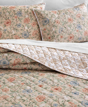 Charter Club Garden Floral Quilt, Full/Queen, Created for Macy's - Beige Khaki