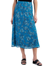 JM Collection Women’s Printed Pull-On Skirt – Seafrost Combo – Small