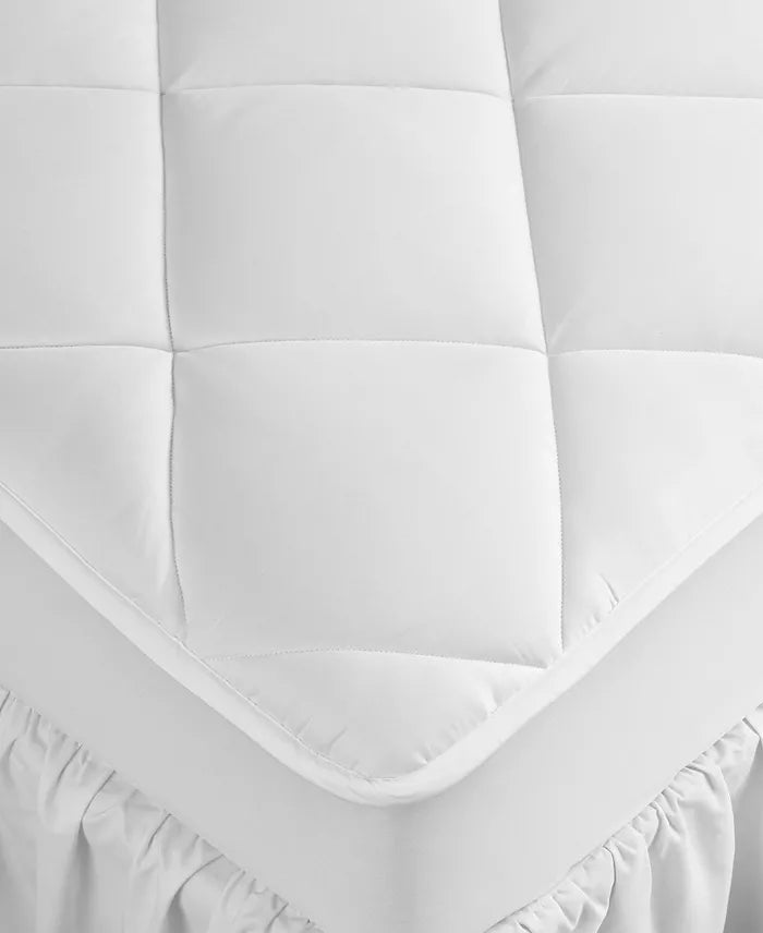 Hotel Collection 500TC Cotton Down Alt Extra Deep Mattress Pad – Queen – White