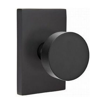 Emtek 5112ROUUS19 Modern Door Knob – Easy to Install Door Hardware, Black
