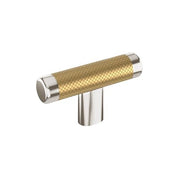 Amerock Esquire 2-5/8" (67mm) Cabinet Knobs – Polished Nickel/Champagne Bronze – Pack of 10