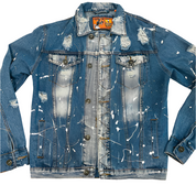 Rolling Paper Men's Distressed Denim Jean Jacket Small