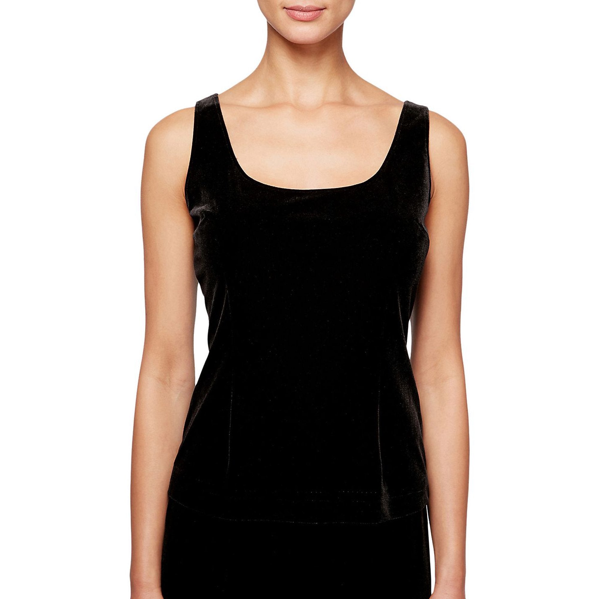 Alex Evenings Women's Velvet Blazer Jacket With White Lapel, Black - Size Medium