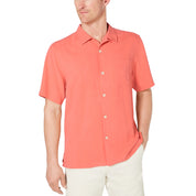 Tommy Bahama Men's Weekend Tropics Silk Shirt, Light Havana, Size Medium
