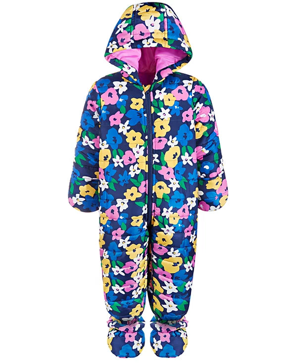 First Impressions Baby Girls' Floral Snowsuit - Size 0-3 Months