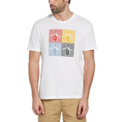 Original Penguin Men's Slim-Fit Multiple Pete Logo T-Shirt, White - Size XL
