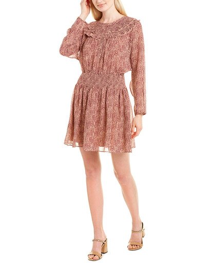Joie Liliana Silk Mini Dress, Pink, Size Large