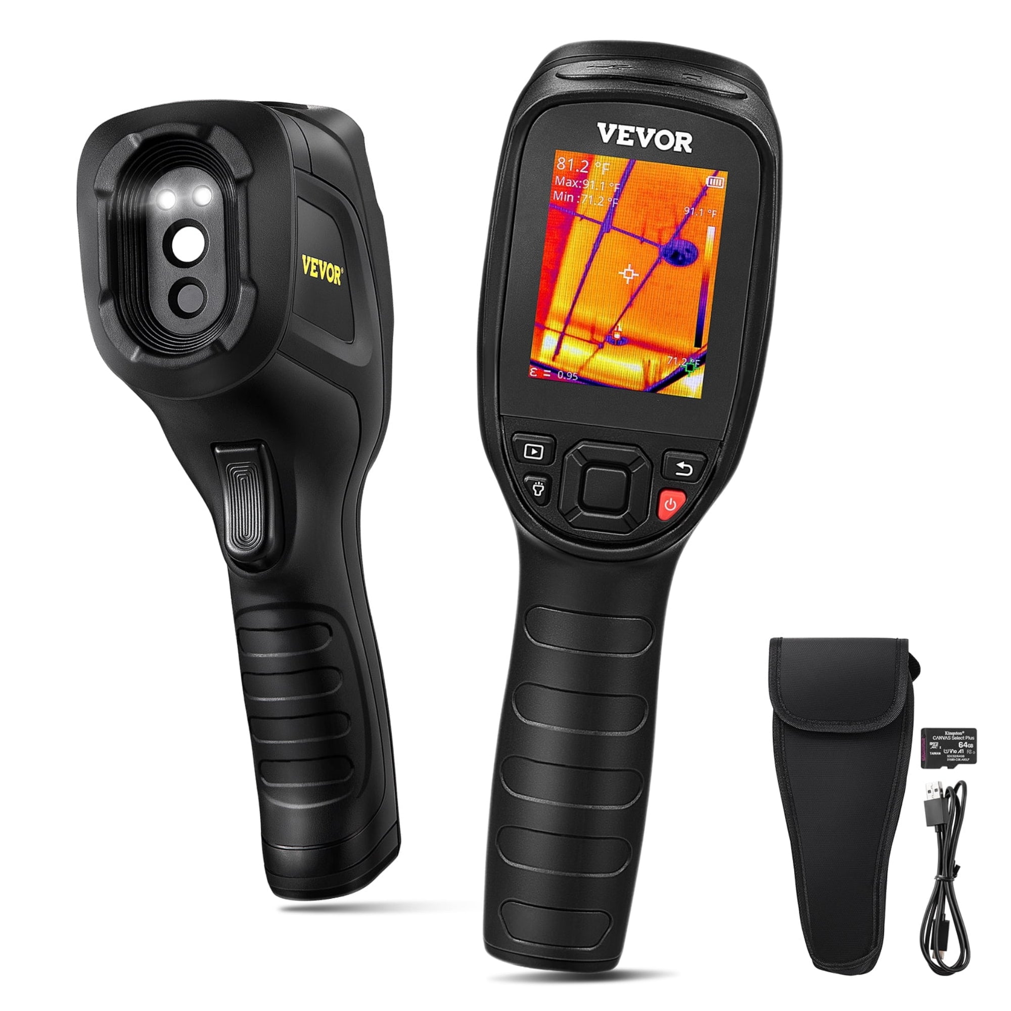 VEVOR Thermal Imaging Camera – 240x180 IR Resolution, 2MP Visual Camera, 20Hz Refresh Rate