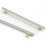 Asidrama 10 Pack – 10 Inch (254mm) Gold and Brushed Satin Nickel Kitchen Cabinet Handles