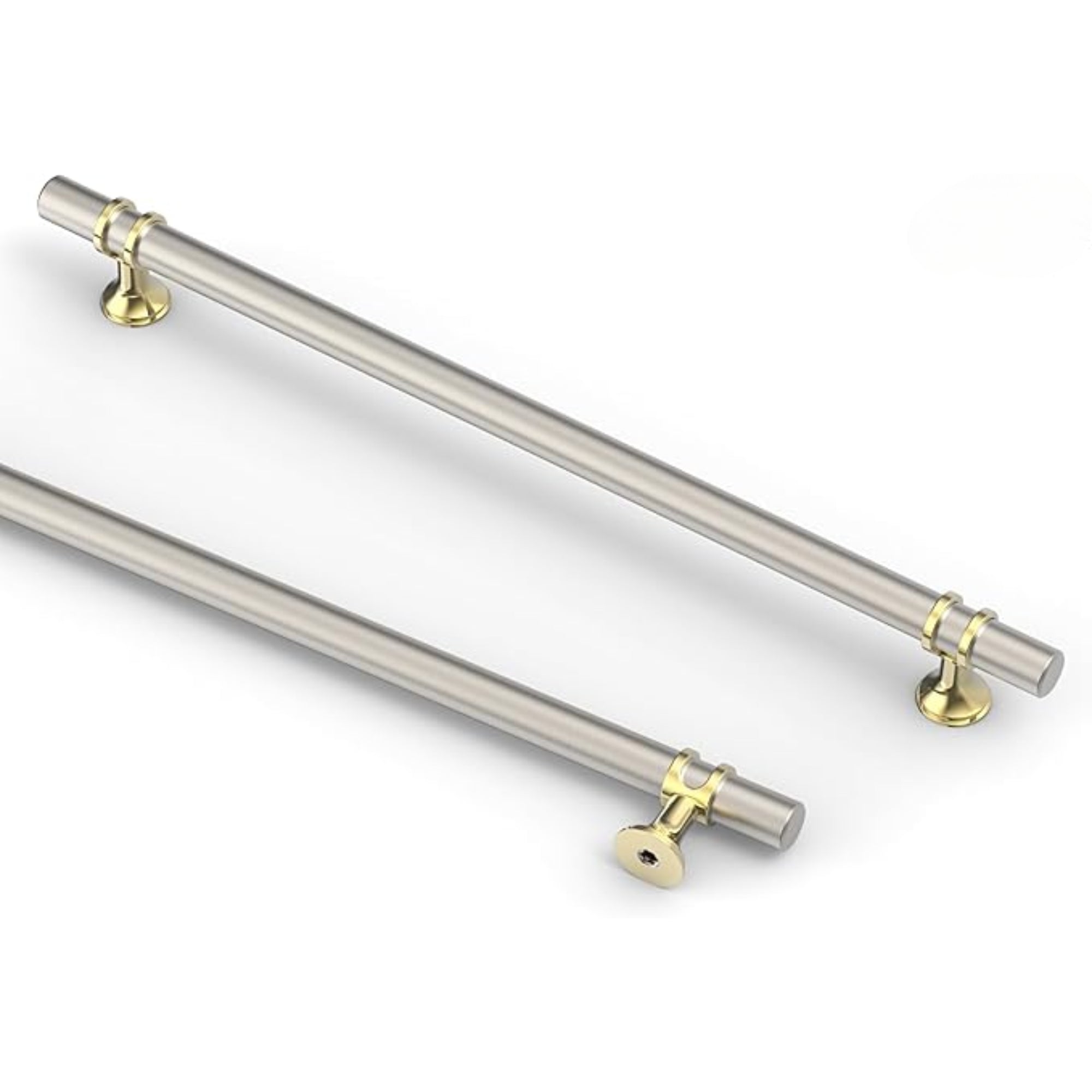 Asidrama 10 Pack – 10 Inch (254mm) Gold and Brushed Satin Nickel Kitchen Cabinet Handles