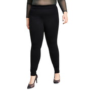 Bar III Women's Plus Size Side-Zip Ponte-Knit Leggings – Deep Black, Size - 1X