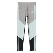 Adidas Little Girls Tricolor Three-Stripe Leggings, Black/Green