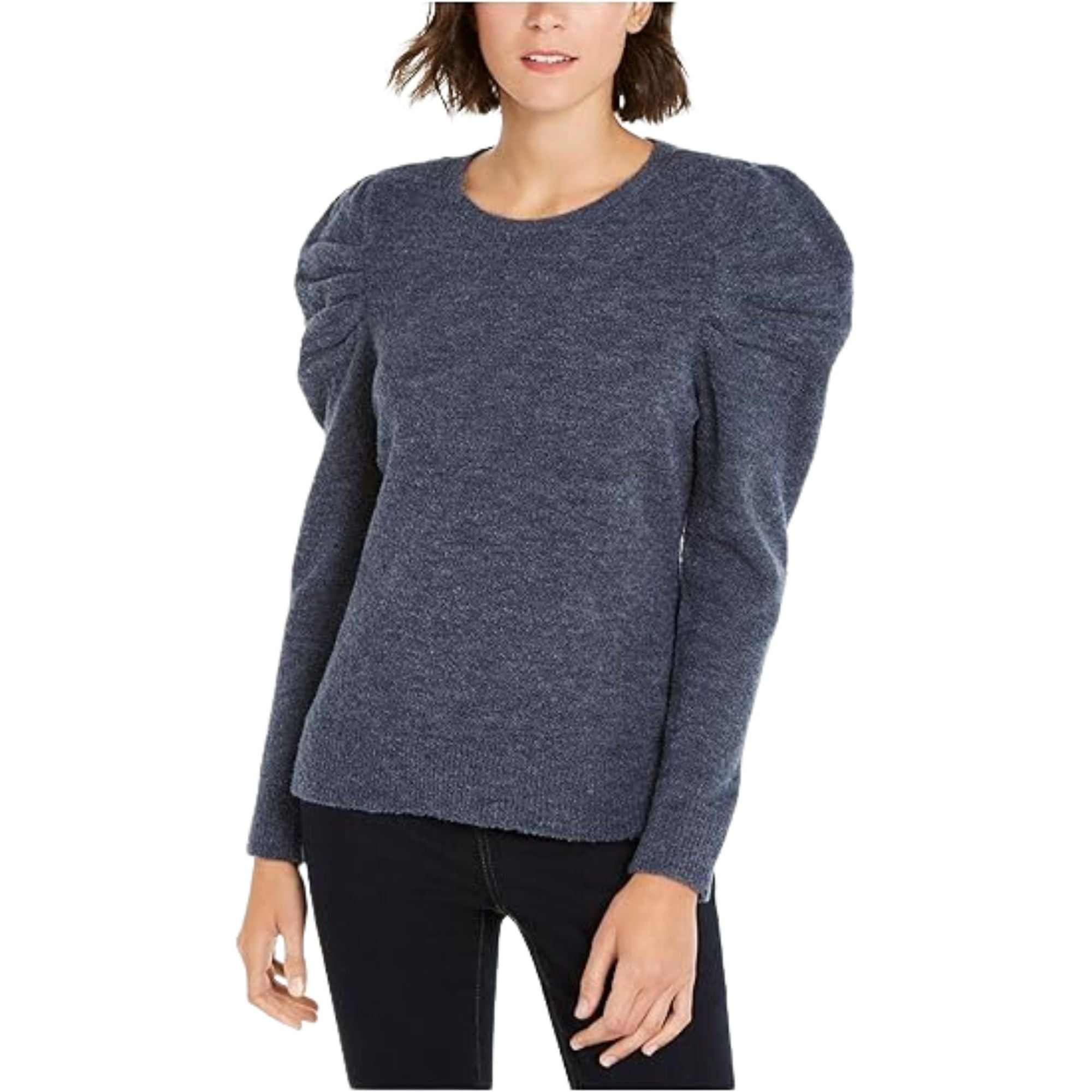 INC International Concepts Blue Inkberry Puff Sleeve Pullover Sweater - Size 2XL