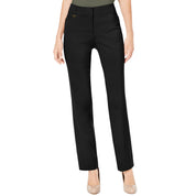 Jm Collection Deep Black Women's Regular and Short Length Curvy-Fit Pants Size - US 10