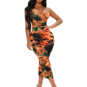 SHEIN SXY Tie Dye Cami Bodycon Dress, XL - Multicolor