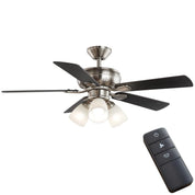 Riley 44" Indoor LED Brushed Nickel Ceiling Fan with Light Kit & Remote Control