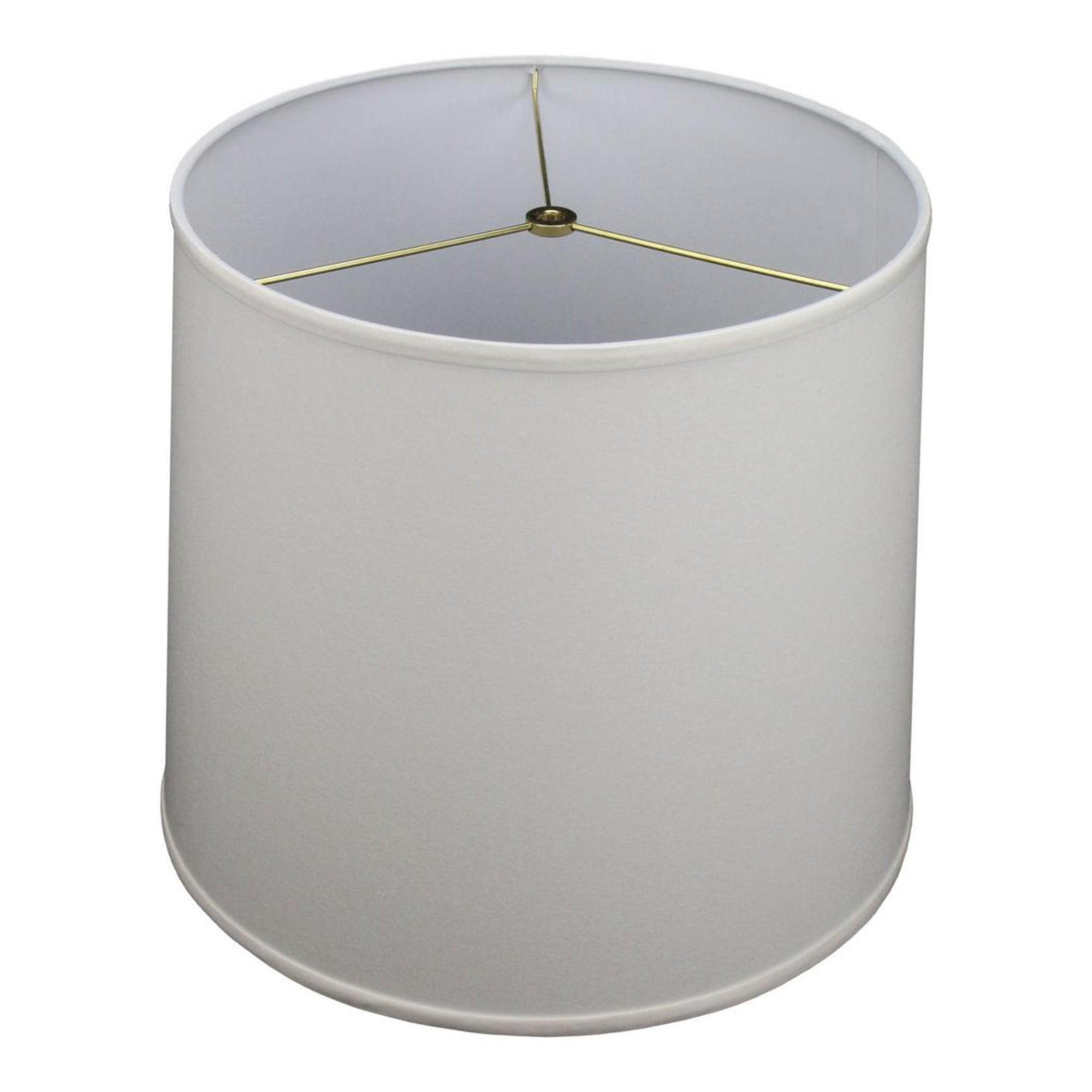 FenchelShades 14" x 16" x 14" Linen Cream Empire Lamp Shade – Off-White/Brass