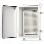 QILIPSU IP67 Waterproof Outdoor Junction Box with Hinged Cover & Mounting Plate – ABS Plastic Project Box, 11.54"x8.39"x5.12"