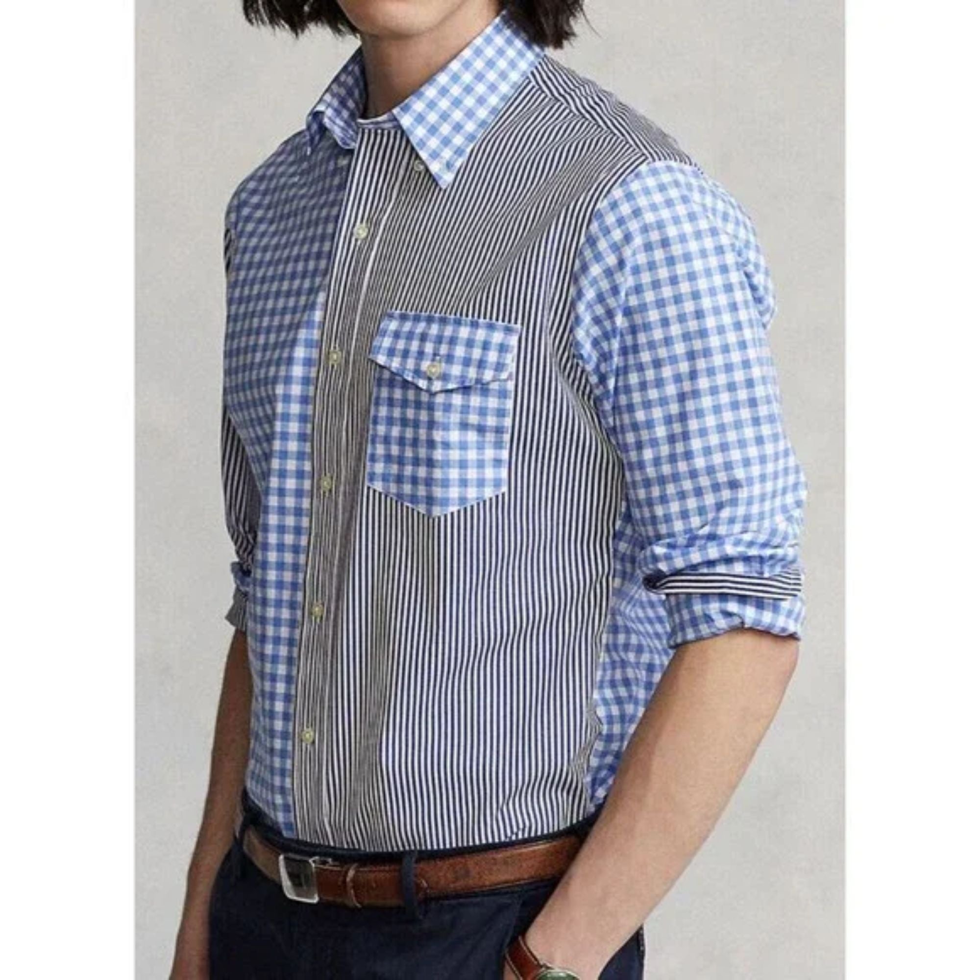 Polo Ralph Lauren Men's Slim Fit Stretch Woven Fun Shirt, Blue