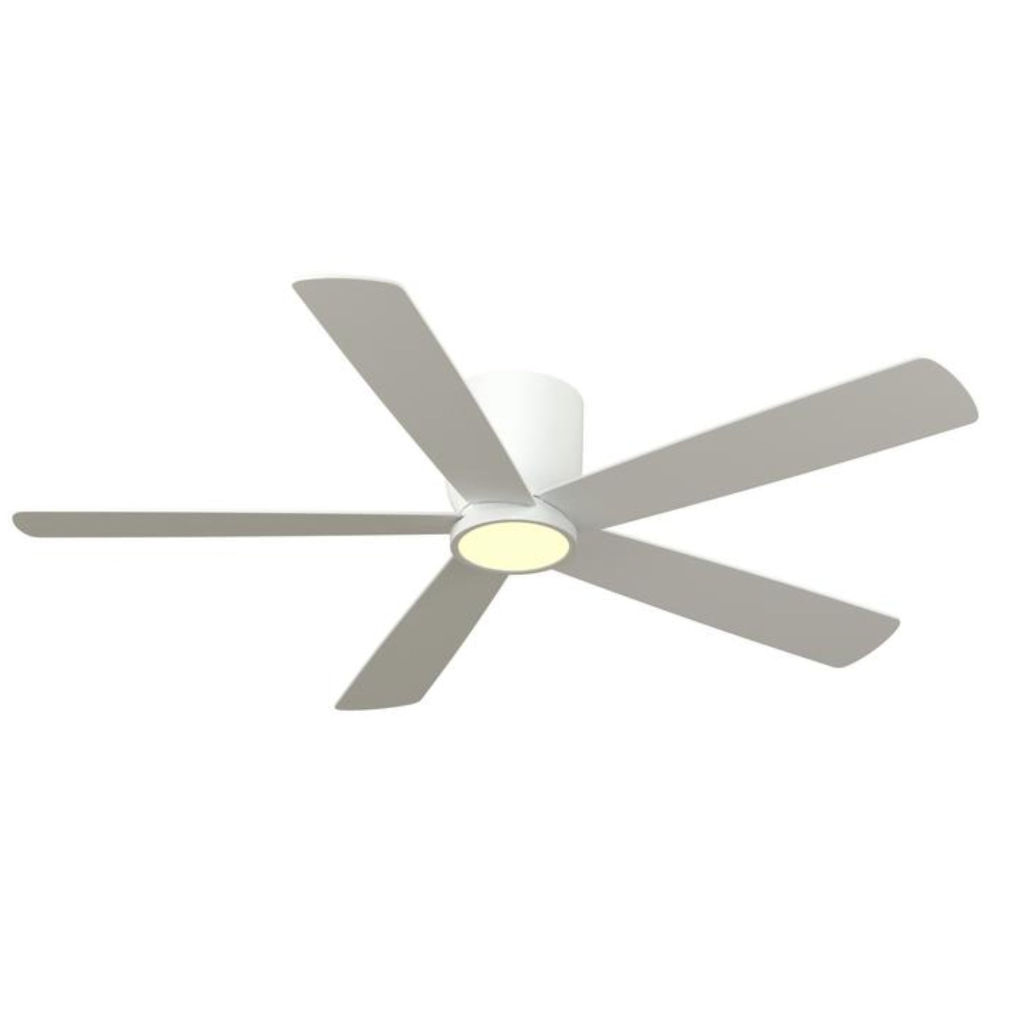 Britton 52" Integrated LED Indoor Ceiling Fan – Matte White with Light Kit & Remote