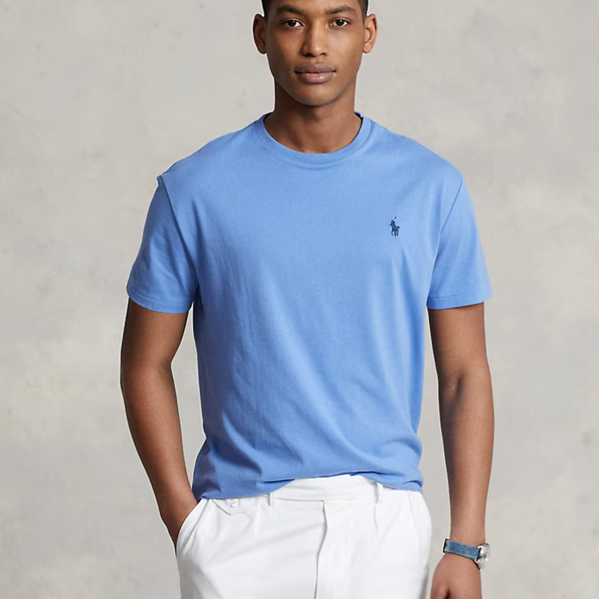 Polo Ralph Lauren Men's Classic-Fit Crewneck T-Shirt, Blue - Large