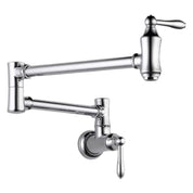 1177LF Traditional Wall-Mounted Pot Filler – Chrome, Dual Swing Joints, 24" Extension