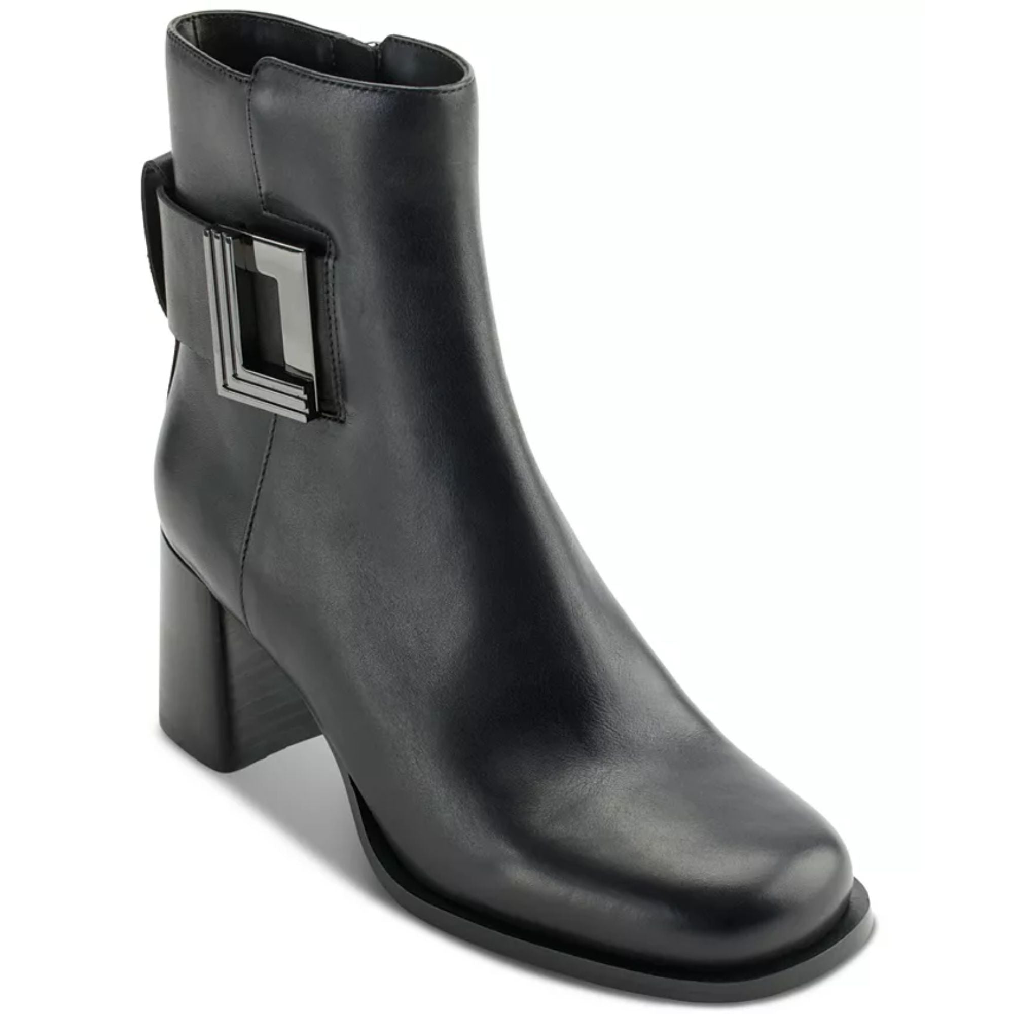 Karl Lagerfeld Paris Women's Pomona Buckled Dress Booties – Black, Size 5