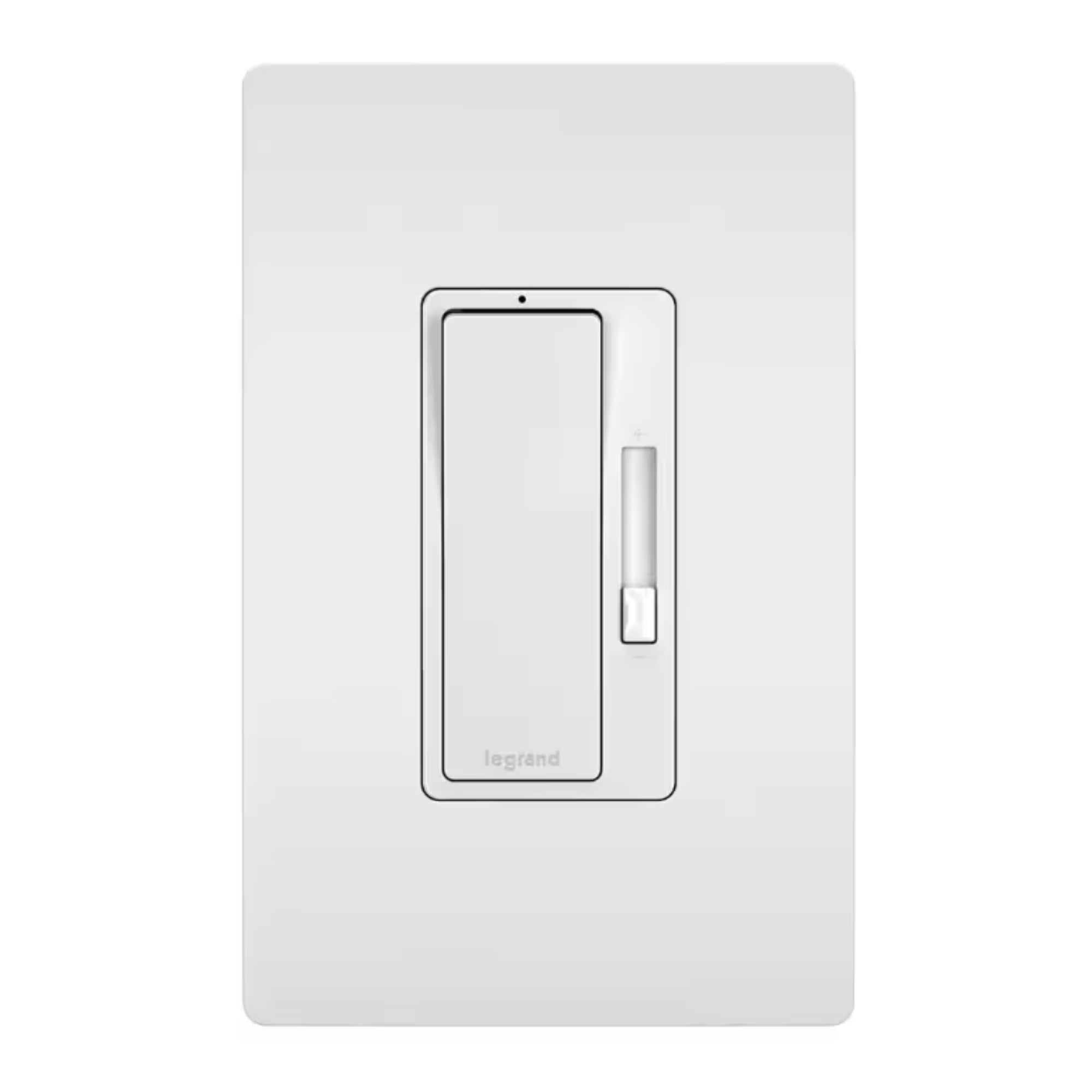 450W Rocker Dimmer and Wall Plate for LED/CFL/Halogen/Incandescent Bulbs – 3-Way/1-Pole, White