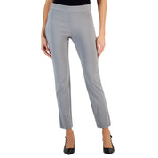 JM Collection Women's Cambridge Woven Pull-On Pants – Lunar Grey, Size M