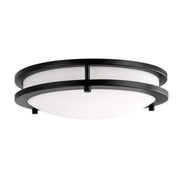 Hampton Bay Flaxmere 12" Matte Black LED Flush Mount Ceiling Light