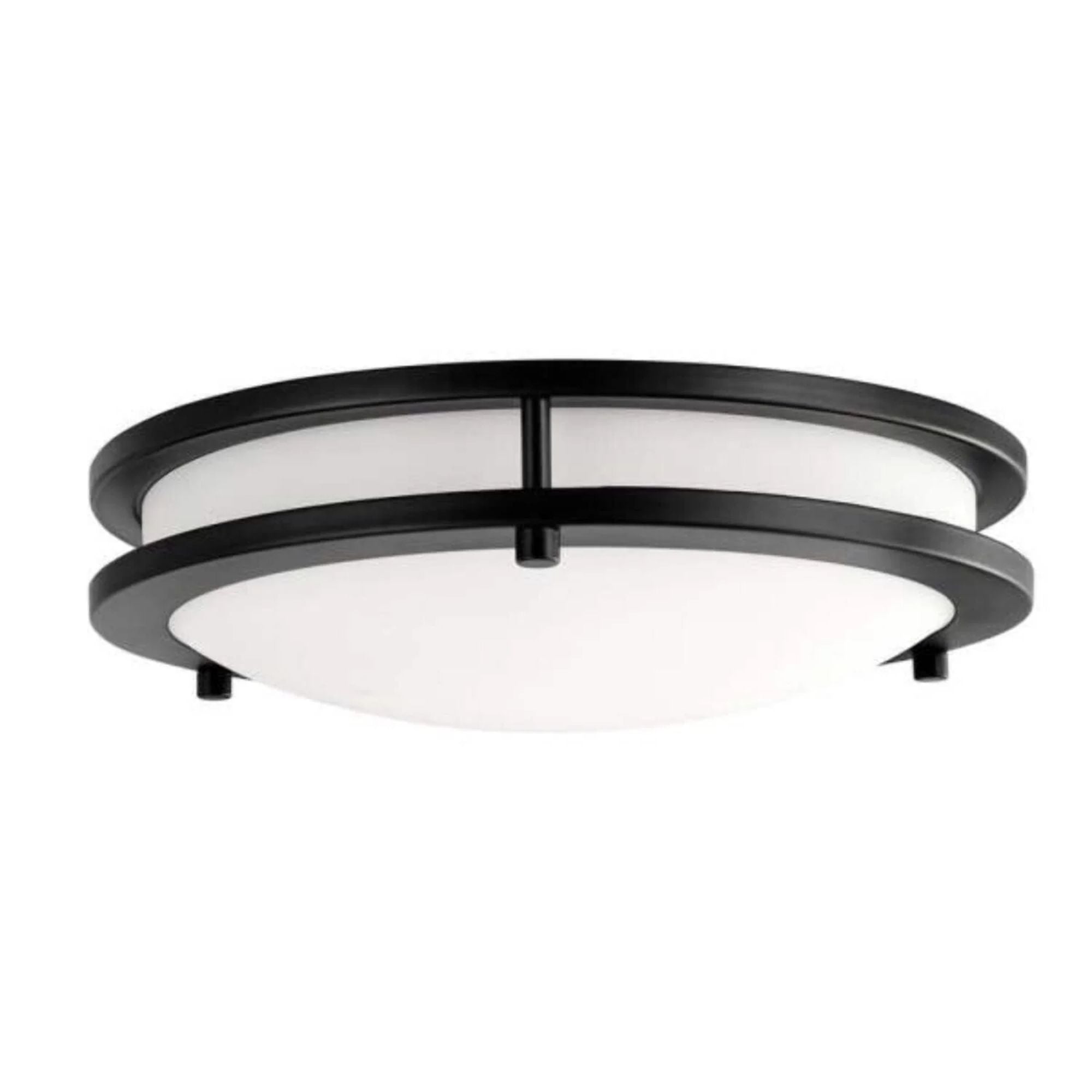 Hampton Bay Flaxmere 12" Matte Black LED Flush Mount Ceiling Light