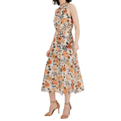 Anne Klein Women's Floral-Print Midi Halter Dress  - Size 10