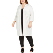 Eileen Fisher Women's Plus Tencel Kimono Duster Top – Ivory