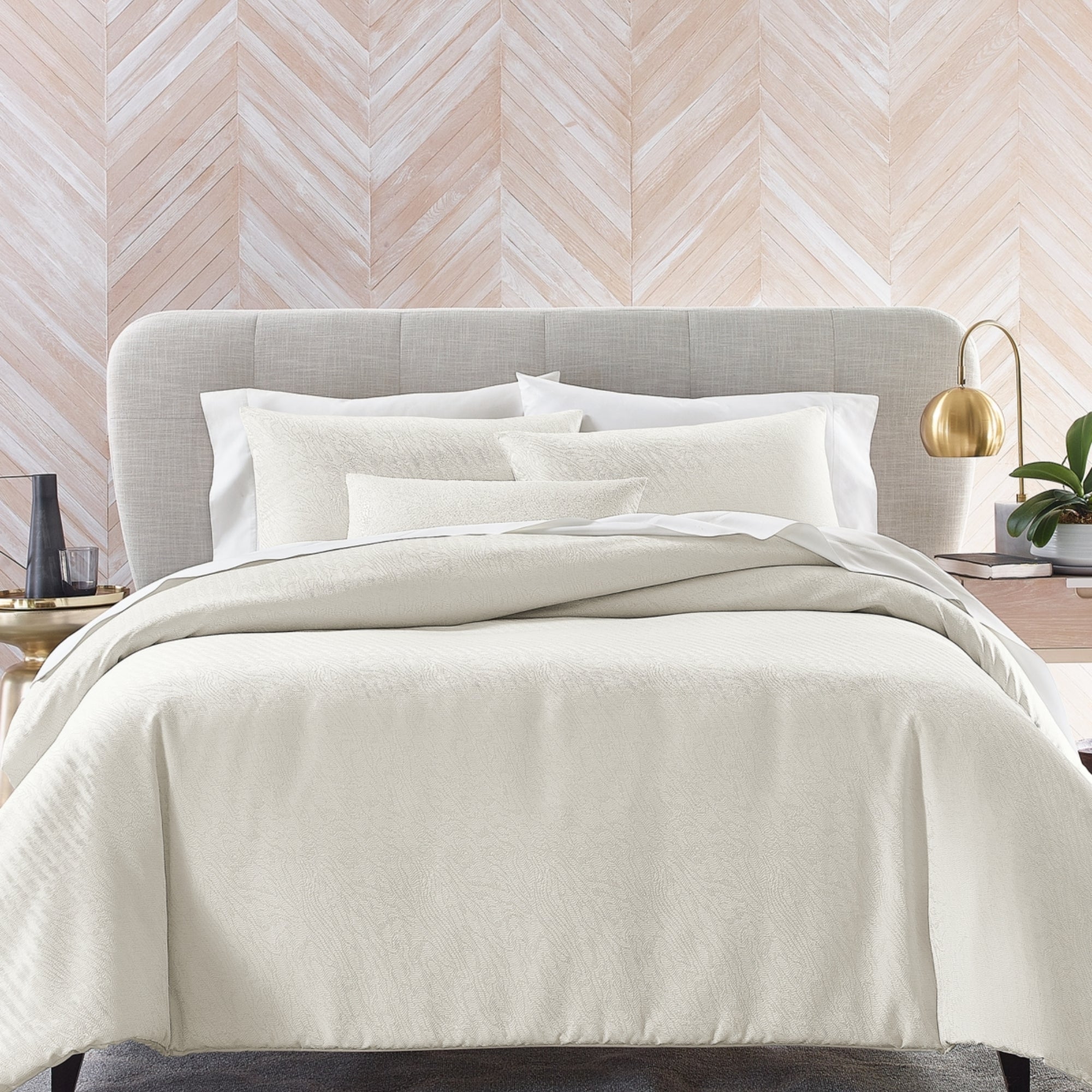 Hotel Collection Currents Comforter Set 4-Pc – Queen, Ivory