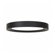 Home Decorators Calloway 15 in. Matte Black Selectable LED Flush Mount