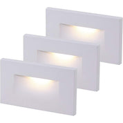 Cloudy Bay 3-Pack Dimmable LED Step Lights - 3000K Warm White, Indoor/Outdoor - White