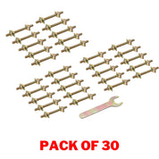 uxcell 5/16" x 4" Countertop Connector Kit – 30pcs Stainless Steel Desktop/Tabletop Fastener Set – Gold