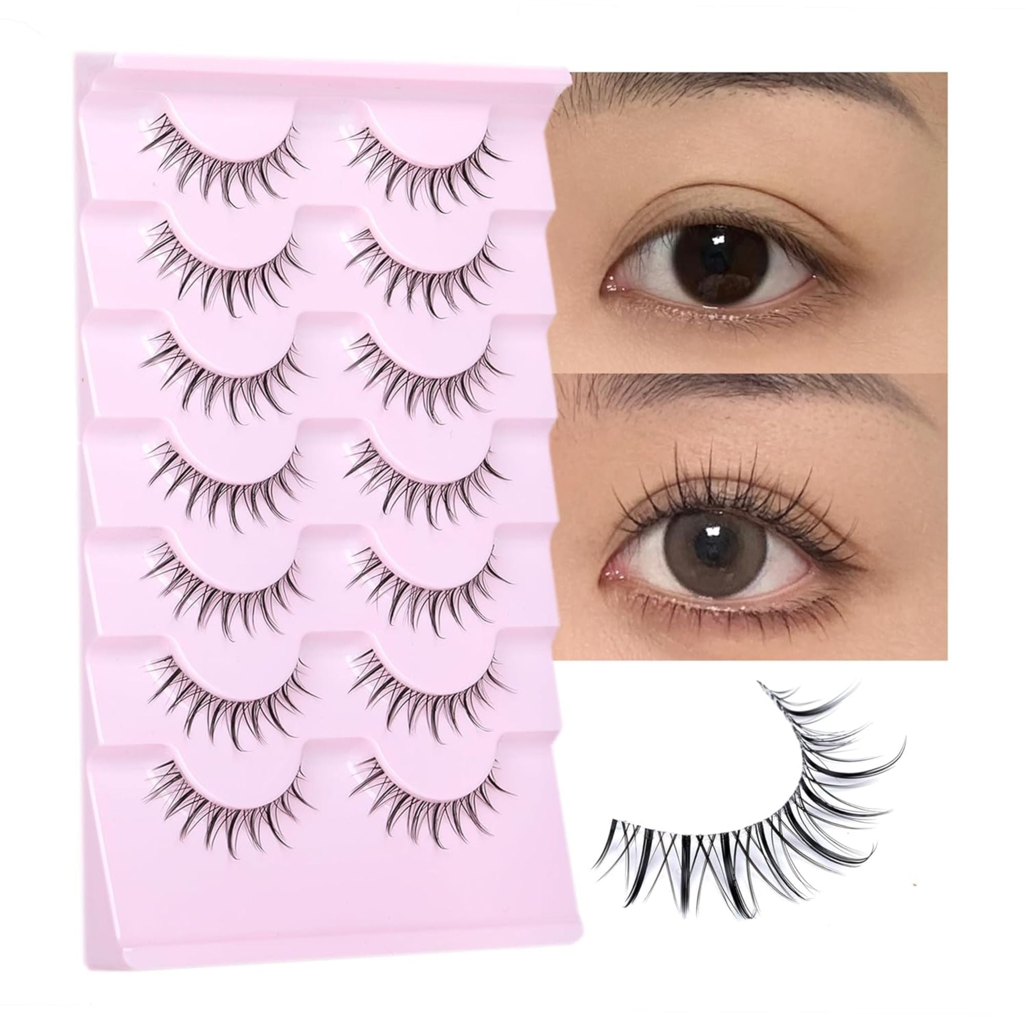 False Eyelash Mega Bundle – 4-Pack – 33 Pairs Total – Cat Eye, Wispy, Manga, Faux Mink Lashes – Pooplunch, Zanlufly, MAGEFY & EYDEVRO