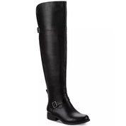 Sun + Stone Women's Anyaa Over-the-Knee Boots – Black Micro, Size 6.5M