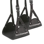 Adjustable Foot Hammock – Memory Foam Footrest for Airplane Travel & Office Desk, Black (2-Pack)