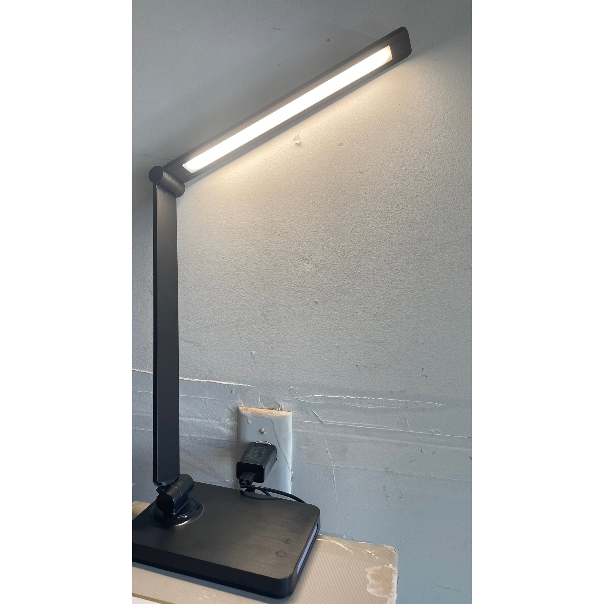 Dott Arts LED Desk Lamp with USB Ports – Touch Control, 5 Color Modes, 3 Brightness Levels, Night Light, Adapter Included – Black