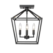 Millennium Lighting 12" 4-Light Semi Flush Mount – Matte Black