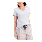 Charter Club Intimates Light Blue Cotton Blend V-Neck Sleepwear Sleep Shirt Pajama Top XS