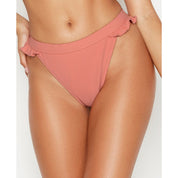 Ris-K Women's Horizon Bikini Bottom Swimsuit, Tea Rose, Size Small